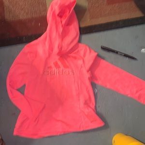 Adidas pink hoodie girls